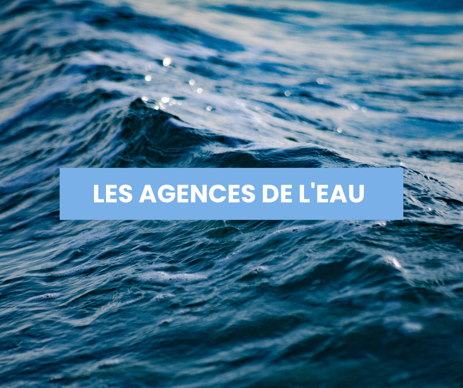 Image fond eau titre bleu les agences de l'eau