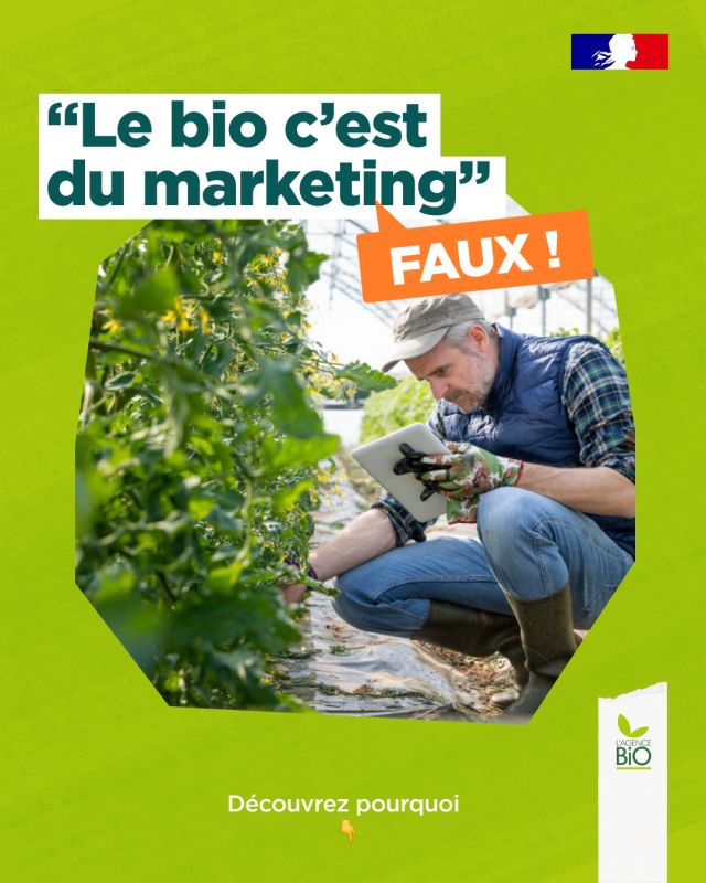 “Le bio, c’est juste un coup marketing !” FAUX.

👉 Le bio, ce n’est pas une marque ni un label que l’on achète. C’est un diplôme d'état régit par un cadre légal européen strict, commun à tous les pays de l’Union Européenne, validé par un certificat officiel.

Ce que ça garantit concrètement ?
✔️ Zéro pesticide de synthèse
✔️ Zéro OGM
✔️Zéro colorant ou arôme chimique de synthèse
✔️ Zéro exhausteur de goût

Les contrôles sont réalisés par des organismes indépendants, au minimum une fois par an !

#CuisinonsPlusBio #EnjoyItsFromEurope #AgricultureBiologique #BioReflexe #JeMetsPlusDeBioDansMonResto #EquipedeFrancedubio