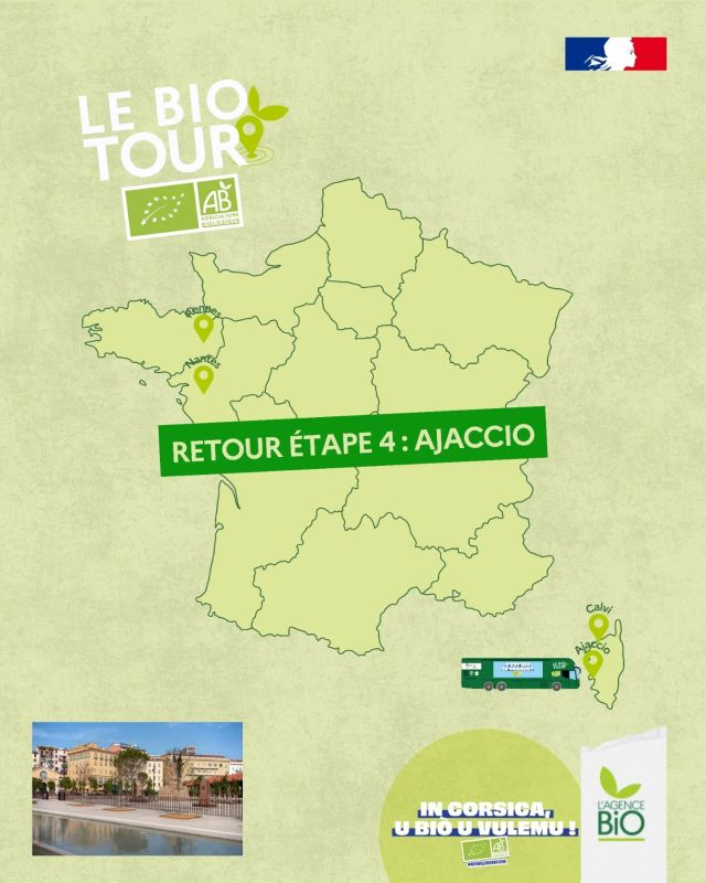 🌄 Le bio bus a traversé les montagnes corses pour arriver à Ajaccio, sa 2ème escale corse et parler de bio dans la ville impériale.

En parallèle, 2 visites agricoles :

1️⃣ Celle de l’espace test de la Communauté d’Agglomération du Pays Ajaccien. 2 hectares d’incubateur de projets bio, pour ceux qui veulent tenter l’aventure en maraîchage et en horticulture.

Les entrepreneuses qui testent en ce moment leurs business bio sont :
💐 Blossom Fiori Di Corsica : les fleurs bio et méditerranéennes de Cléa partent fleurir les mariages et les baptêmes, mais aussi les assiettes car certaines sont comestibles
🪻 13 Aromatik : Isabelle cultive des plantes aromatiques qui servent notamment aux huiles essentielles

Et ca marche ! La preuve, Laura Peretti, productrice de légumes bio, a été incubée sur l’espace test et s’est installée juste à côté à la ferme L’Ortu Ghjucu. Elle était présente pour présenter ses légumes et son métier aux visiteurs du bio bus 🚍

2️⃣ Et la visite de l’atelier de découpe de veau corse du Président d’Interbio Corse Paul Bianchi, premier atelier avec vue mer sur le golfe de Lava, au milieu de 200 hectares de prairies fleuries qui nourrissent 80 vaches tranquilles…

Veramente, in Corsica, u biò u vulemu !

#TransitionAgricole #TransitionAlimentaire #Bio #Ayonslebioreflexe