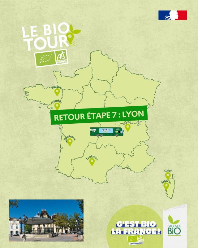 ✨ Le BioTour était dans la ville des lumières : Lyon ! Le bio bus s’est garé sur la place Ambroise Courtois pour parler bio et transitions agricole et alimentaire aux scolaires, aux élus, aux institutionnels, aux professionnels, aux connaisseurs et aux profanes.

Merci à @gautier_chapuis, Adjoint au Maire de Lyon, d'être venu visiter le bio bus et bravo pour les 65% de bio dans les cantines lyonnaises 👏 

Merci à tous nos partenaires qui ont pu régaler les visiteurs :
🍵 Ecotone nous a fait parvenir ses délices : les céréales @bjorgofficiel, les biscuits @bonneterre_officiel et @evernat.officiel, les compotes de fruits @danival.fr, les infusions @clipperteasfr accompagnées du chocolat @alterecofrance 
🍪 De même pour Ekibio avec les fameuses tartines @lepaindesfleurs et les biscuits @bisson_fr 
🧃 @_lavieclaire, toujours là, a proposé pour les enfants des jus de fruits en brique, des compotes et ses mythiques palmiers au beurre
🍫 Et Chocadores a fait goûter ses gourmandes amandes au chocolat

Les plus de 500 visiteurs se sont délectés de toutes ces friandises bio 😋 

🥕 C’est bio Lyon ! C’est bio l’Auvergne-Rhône-Alpes !

#TransitionAgricole #TransitionAlimentaire #Bio #Ayonslebioreflexe